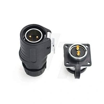 Image de HangTon LP20 Connecteur d&#039;alimentation étanche à 2 broches pour cloison industrielle mâle Prise femelle AC 500 V/30 A