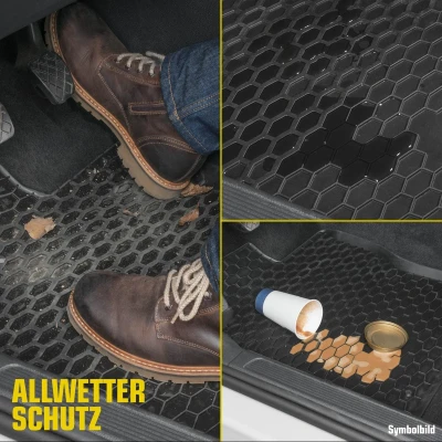Image de WALSER 50774 Ensemble de tapis sol Caoutchouc avant 3 noir Sur mesure IVECO: Daily 6 Pritsche/Fahrgestell,