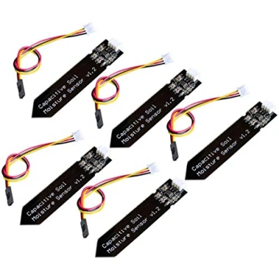 Image de TECNOIOT 5pcs Capacitive Soil Moisture Sensor Corrosion Resistant Gravity 3 Pin Interface