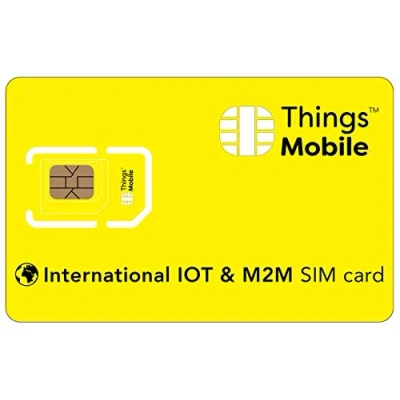 Image de Carte SIM Internationale pour IOT et M2M Things Mobile avec Couverture Mondiale réseau Multi opérateur GSM/2G/3G/4G, sans coûts Fixes, échéance. 10 de crédit Inclus