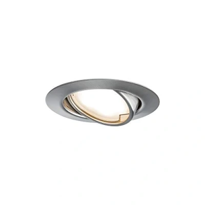 Image de Paulmann 93414 spot encastré LED Base rond orientable incl. 1x5 watts kit projecteurs encastrés Acier brossé métal lampe encastrée 3000 K