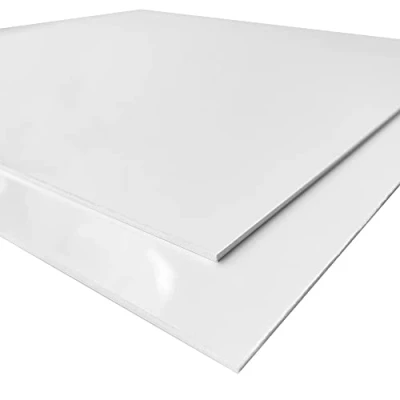 Image de Panneau Plastique PVC 1,5 mm. Plaque P.V.C Blanc. Matière rigide à la découpe 20 x 60 cm (200 600 mm)