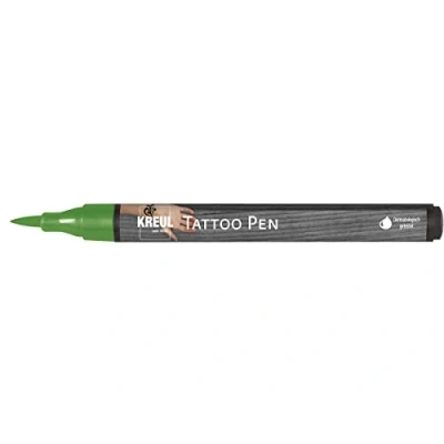 Image de KREUL 62103 Stylo de tatouage vert, épaisseur trait 0,5 3 mm, encre cosmétique à base d&#039;eau, dure jusqu&#039;à 5 jours, testé dermatologiquement, végétalien, sans parabène