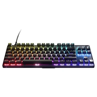 Image de SteelSeries Apex 9 TKL Clavier de jeu mécanique Switchs optiques Actionnement en 2 points Format compact sans clé amovibles Disposition américaine (QWERTY)