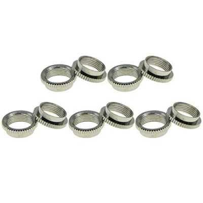 Image de Dopro Lot de 10 écrous à bascule pour guitare Les Paul avec interrupteurs Switchcraft Nickel 15/32&quot;