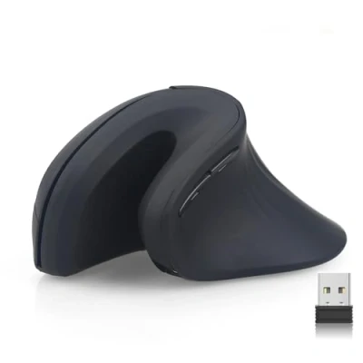Image de Zienstar Souris Verticale sans Fil,Souris Optique Ergonomique Rechargeable,3 DPI Réglables,Design Main Droite Noir