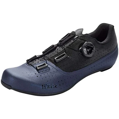Image de Fizik Mixte R4 Tempo Overcurve Chaussures de Cyclisme, Bleu/Noir, 45 EU