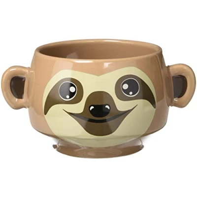 Image de thumbs Up! Sloth Mug Tasse Céramique en forme d&#039;un paresseux oreilles sont les poignées brun 275ml 0001696