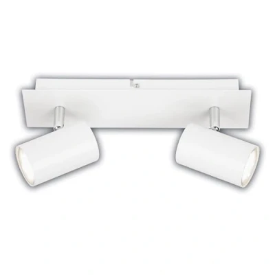 Image de Briloner Plafonnier Isil A, blanc, à 2 lampes, métal, orientable