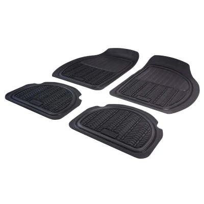 Image de Michelin 009070 Ensemble de tapis sol Caoutchouc avant et arrière 4 noir Adaptation universelle