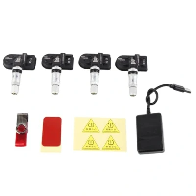 Image de Moniteur de pression des pneus, système surveillance la pneus voiture automatique USB TPMS avec capteur interne pour navigation Android