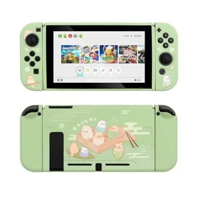 Image de Étui de Protection GeekShare pour Nintendo Switch, étui Mince en TPU Souple Compatible avec la Console Switch et Les Joy Con (Petits perroquets) [Jeu vidéo]