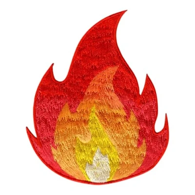 Image de PatchMommy Patch Écusson Brodé Thermocollant en Forme de Feu Flamme Pièce Brodée à Coudre ou Coller au fer Repasser pour Vêtements
