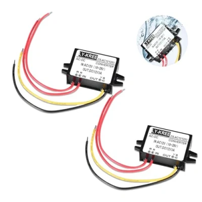 Image de Lot de 2 convertisseurs courant AC DC 12 V (10 28 V) vers 3 A Convertisseur tension Stabilisateur Module régulateur pour écran voiture