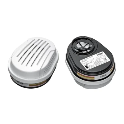 Image de Dräger X plore filtres A1B1E1K1 Hg P3 2 à baïonnette compatible avec les masques 3300/3500/5500 Recharge pour masque de protection