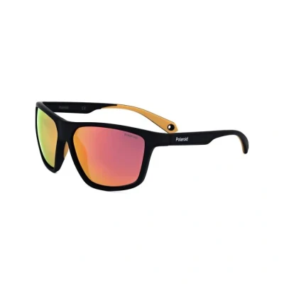 Image de Lunettes de soleil Polaroid PLD 7040 S 71C OZ Noir Jaune Rouge Miroir Polarisé Calibre 59mm
