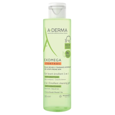 Image de A Derma Gel Exomega Control Lavant Émollient 2en1 200ml