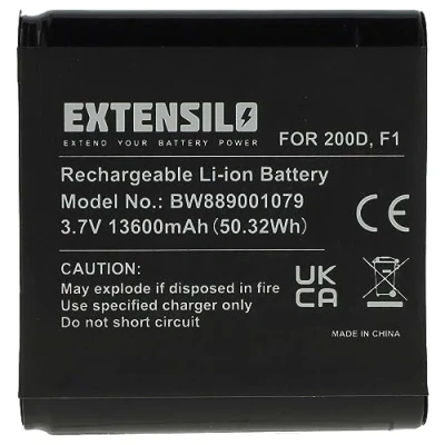 Image de EXTENSILO Batterie Remplacement pour Pure ChargePAK F1, F1 Haut parleurs, Enceintes portatives (13600mAh, 3,7V, Li ION)