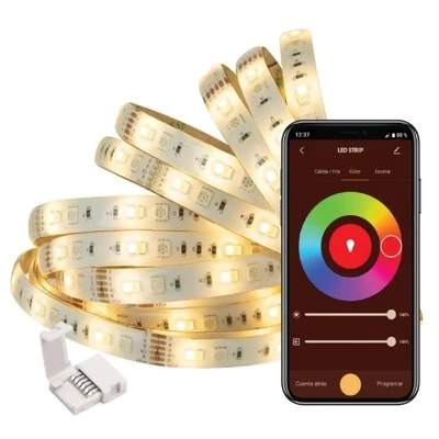 Image de Tira LED Muvit IO MIOLST002/ 5m/ 24W/ Color RGB+CCT/ Regulable/ WiFi Neuf