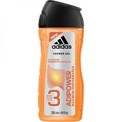 Image de Adidas Douche 250 ml 3 in1 adipower, Lot de 6 (6 x ml)