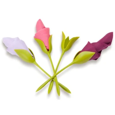 Image de Fleur Porte Serviette de Papier Bloom (x4) Peleg Design Vert