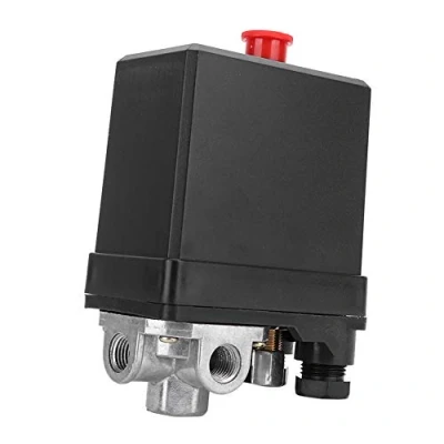 Image de régulateur de compresseur d&#039;air,220V/380V 20A 3 phases 4 trous vanne commande pressostat type vertical G1/4 &quot;pour d&#039;air,manomètres collecteur