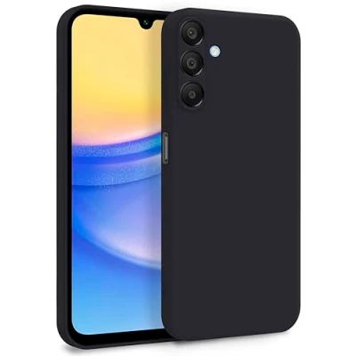 Image de MyGadget Coque pour Samsung Galaxy A15 5G Case Silicone Souple &amp; Soft Doublure Microfibre Cover TPU Protection Extra Fine Légère Noir