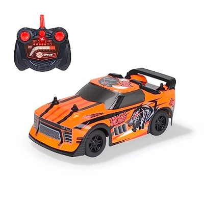 Image de Dickie Toys RC Auto Track Beast (Orange Noir) Voiture télécommandée pour Enfants à partir de 6 Ans avec télécommande (2 canaux FS, 2,4 GHz) et Piles, 15 cm, jusqu&#039;à km/h