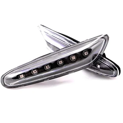 Image de Clignotant latéral à LED pour Série 1 E81 E82 E87 E88, 3 E46 E90 E91 E92 E93, 5 E60 E61, X3 E83, X1 E84 Transparent