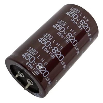 Image de Condensateur électrolytique radial 820µF 450V Snap In jusqu&#039;à 105C 820uF Electrolytic Capacitor from UCC