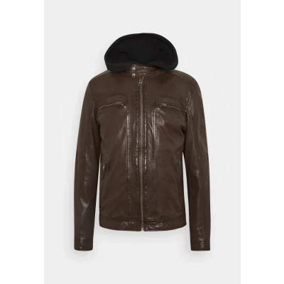 Image de Oakwood Drink Veste en cuir, Homme, Taille: 3XL, Chocolate
