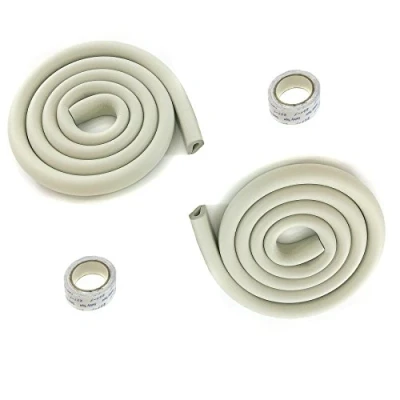 Image de TUKA 4 Mètre Anti Choc Protecteurs, U Forme Rouleau en Mousse Protections Bords de Table Verre, Sécurité épreuvage pour Bébé et Enfants, Suave rebords 2x2M, Gris, TKD7003 Grey