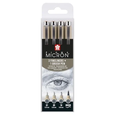Image de SAKURA Pigma micron fineliner set Cool gray 4pcs