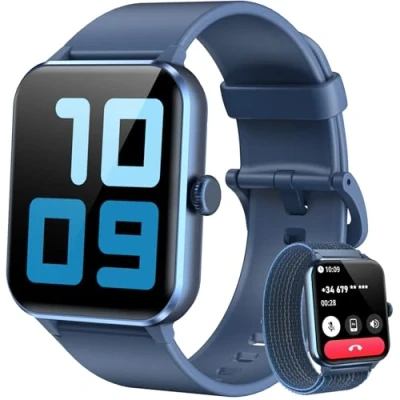 Image de Blackview Montre Connectée Hommes Femmes, avec Fonction téléphonique/Rappel de Message, Sport 100+ Modes Sportifs, Moniteur Sommeil et fréquence Cardiaque, pour Android iOS