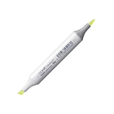 Image de COPIC Sketch Y0000, Pale Lemon, Twin Marker avec une pointe moyenne et pinceau