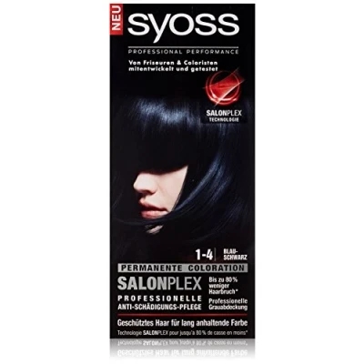 Image de Syoss Lot de 3 colorants pour cheveux 1 4 Bleu/noir x 115 ml