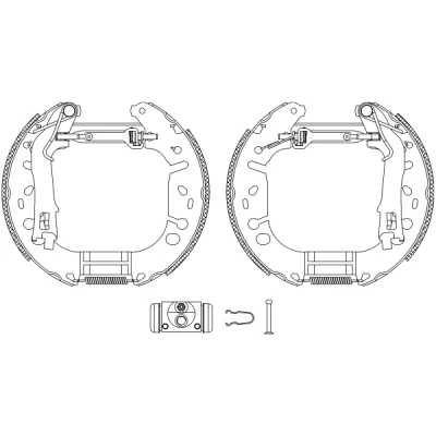 Image de TEXTAR Shoe Kit Pro 84065402 de freins, freins à tambours avec cylindre roue, élément d&#039;ajustage OPEL: Corsa D 3/5 portes, Adam