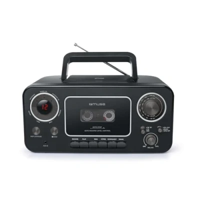 Image de Bmi Radio Cassette CD Muse M 182 RDC Affichage LED Fonction répétition Totale ou partielle Lecteur Antenne FM