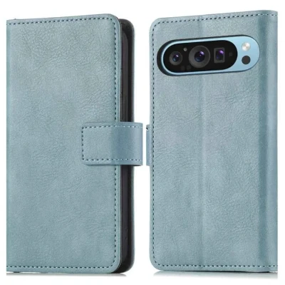 Image de Coque Google Pixel 9 Pro XL IMOSHION Bleu clair Semi rigide Rabat Mixte