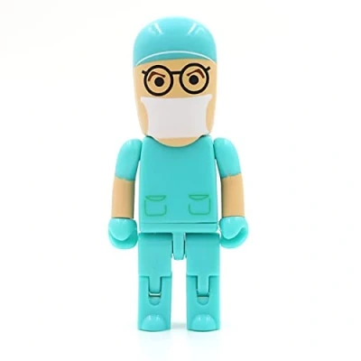 Image de Ulticool Docteur 16 GB USB Hôpital Chirurgie en Forme de Médecin Uniform Clé Flash Drive Go Mémoire Stick Stockage Données Bleu Blanc