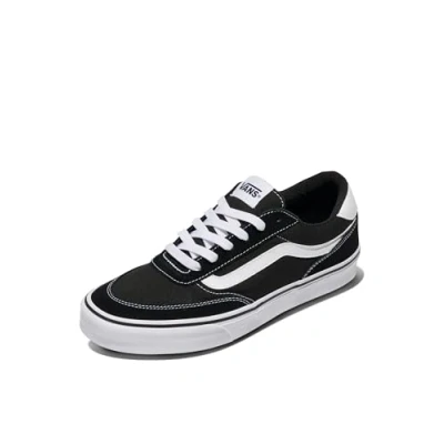 Image de Vans Homme Brooklyn Ls Basket, Toile en Daim Noir et Blanc, 48 EU