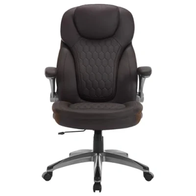 Image de WOLTU Chaise Bureau, Fauteuil de Direction, Bureau avec Dossier Haut, Ergonomique, Assise Rembourrée, en Similicuir, Réglable Hauteur, Fonction Basculement, Brun, BS149br