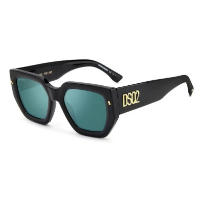Image de Lunettes De Soleil Dsquared2 D2 0031 / S Col. Etj Mt Hommes Géométrique Noir