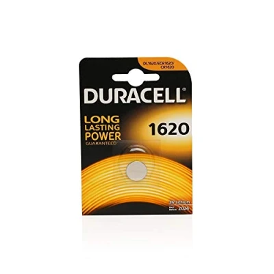 Image de Duracell 1620 Lithium 3 V Non Rechargeable Battery Batteries, Button/Coin, V, (CR1620, 75 mAh, Stainless Steel)