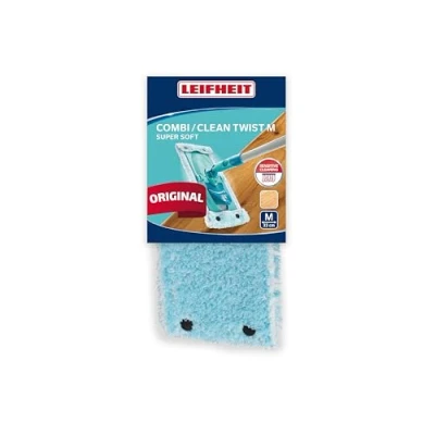 Image de Leifheit housse lave sol Clean Twist M extra soft, de rechange en fibres spéciales, idéale pour les sols fragiles