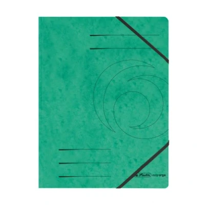 Image de Herlitz 5 x Chemise à élastiques easyorga, A4, carton Colorspan, vert