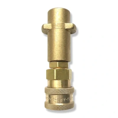 Image de M&amp;M Smartek Raccord rapide Adaptateur baïonnette 1/4&quot; pour nettoyeur haute pression comme Compatible avec Kärcher Lance à mousse en laiton, buse (baïonnette laiton #1)