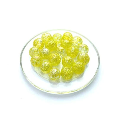 Image de mesbilles 25 Billes Pépite Jaune Bille en Verre 16 mm