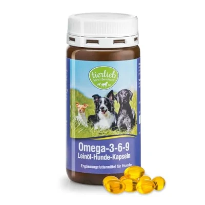 Image de Gélules à l&#039;huile de lin Oméga 3 6 9 pour chiens