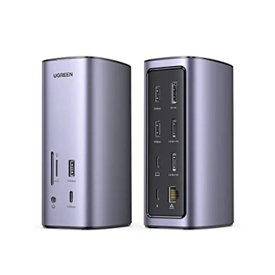Image de Hub USB C Ugreen Revodok 12 en 1 Supporte PD (Power Delivery) 100W Recharge (90325)